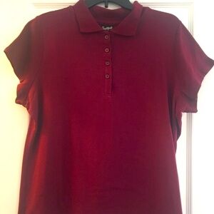 ‘South Pole’ polo shirt burgundy women’s size 2XL